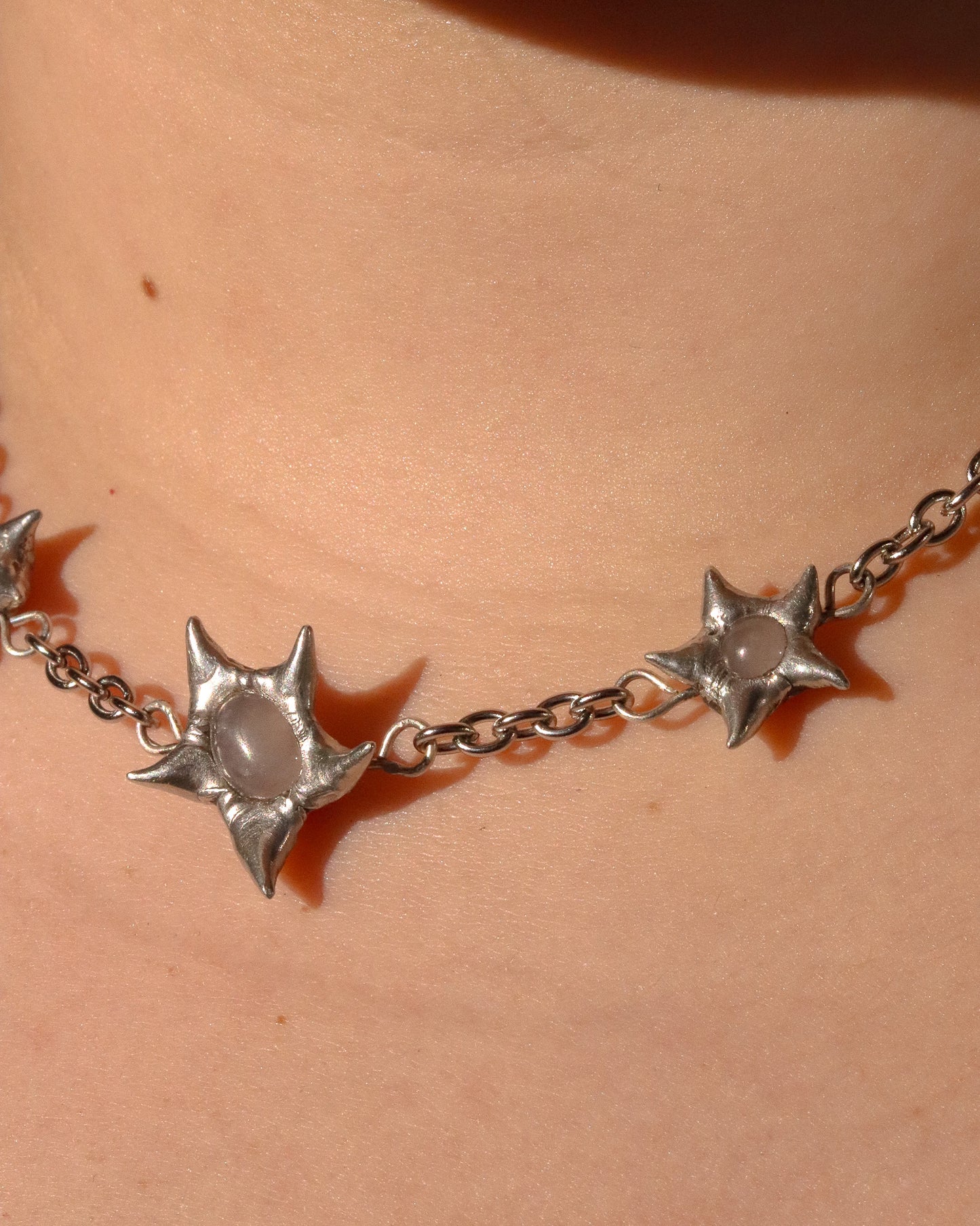 Triple Star in Rose Quartz