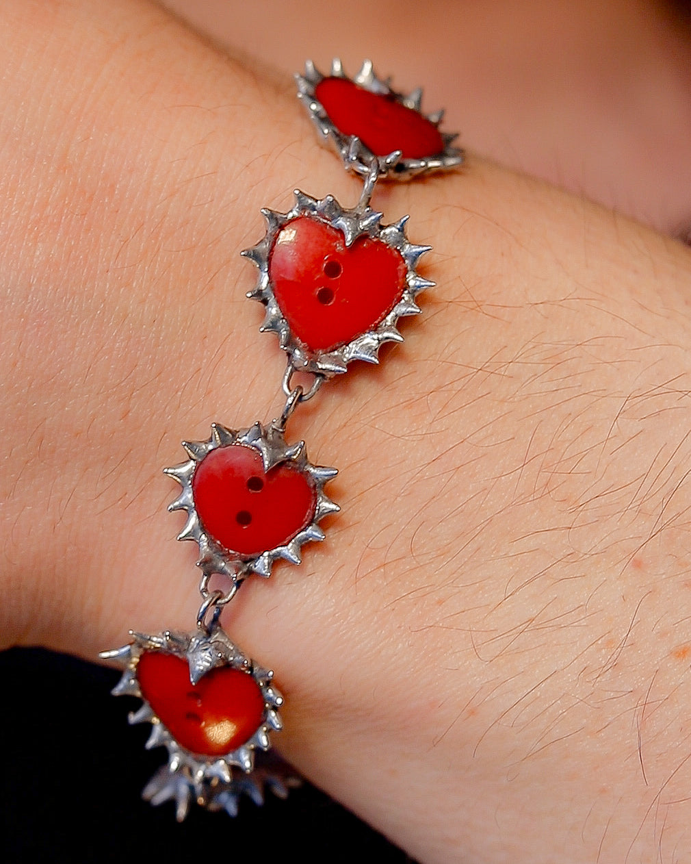 Button Heart Bracelet