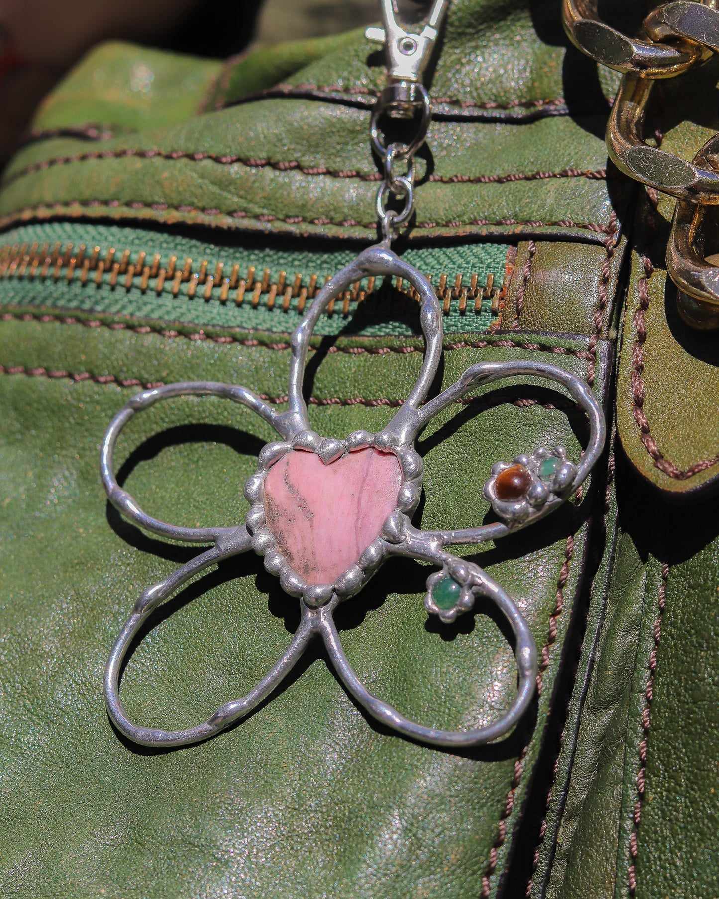 Heart Flower Charm
