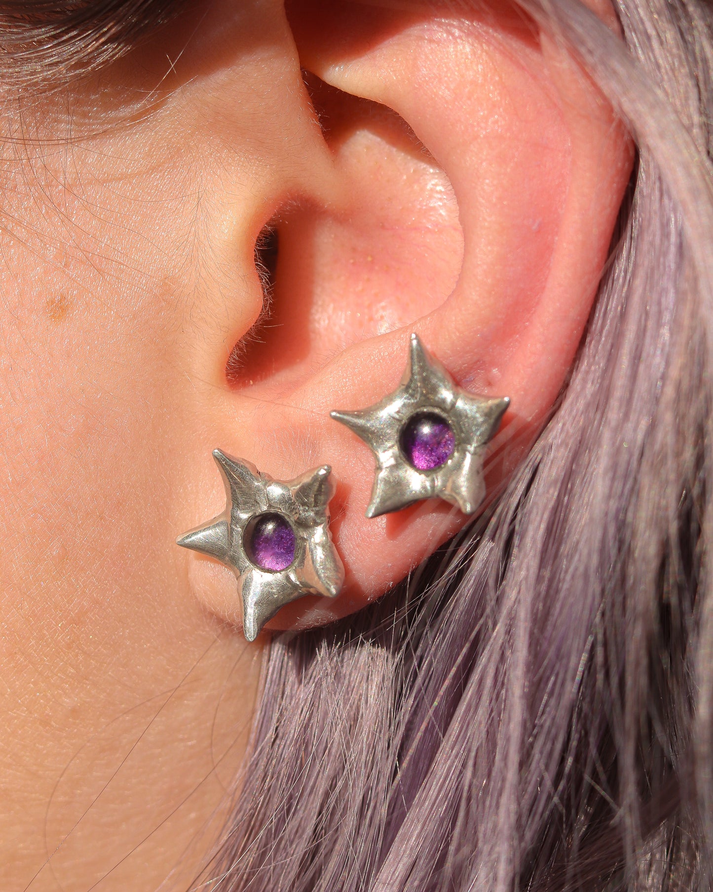 Puffy Stars in Amethyst