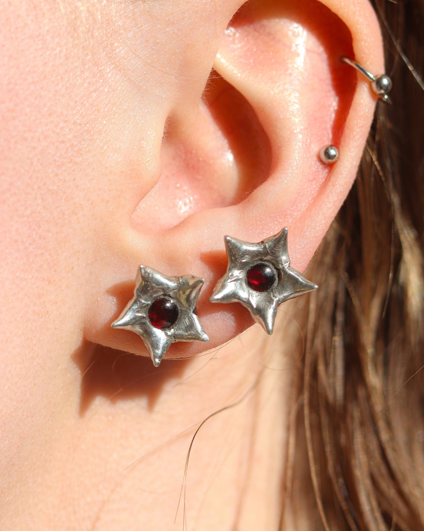 Puffy Stars in Garnet
