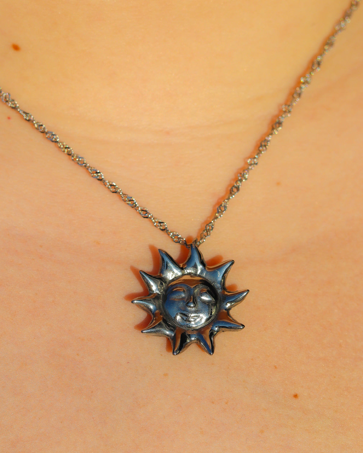 Sun Face Necklace