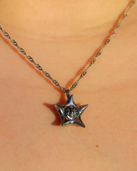 Star Face Necklace