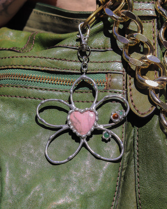 Heart Flower Charm